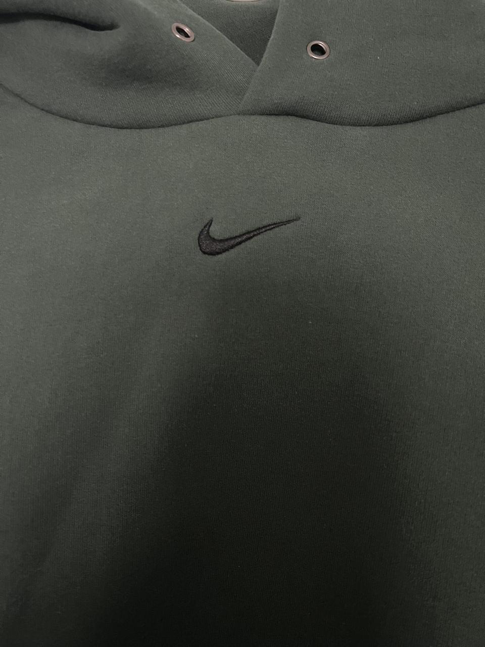 Green and black Nike middle swoosh hoodie men’s size... - Depop
