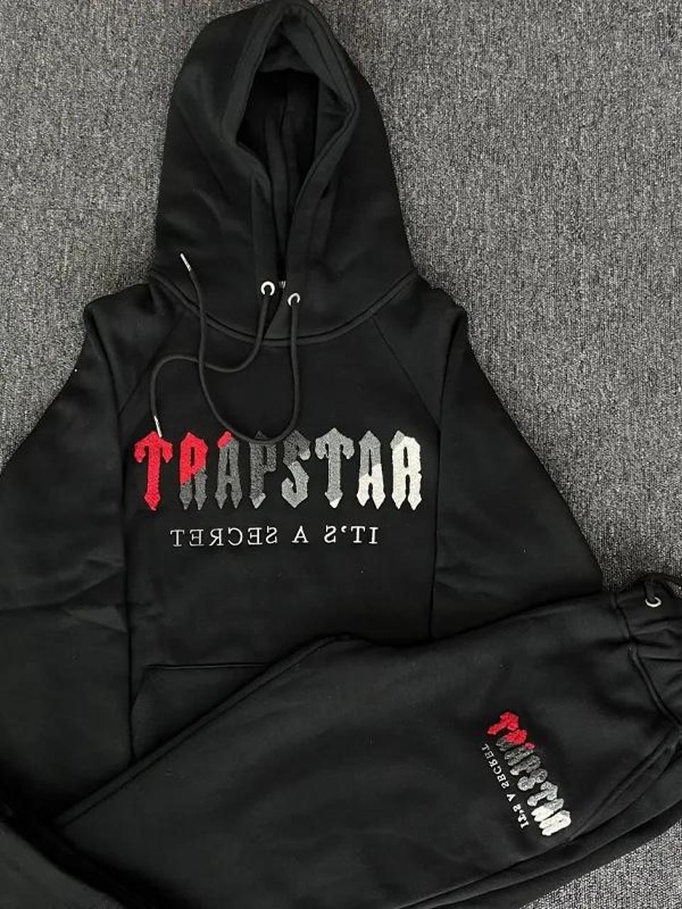 TEMSER Men’s Black Joggers, Trapstar Sportswear Set... - Depop