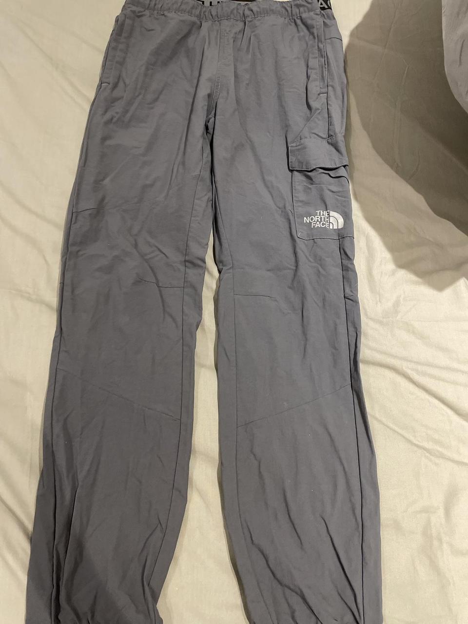 Large junior north face grey cargos - Depop