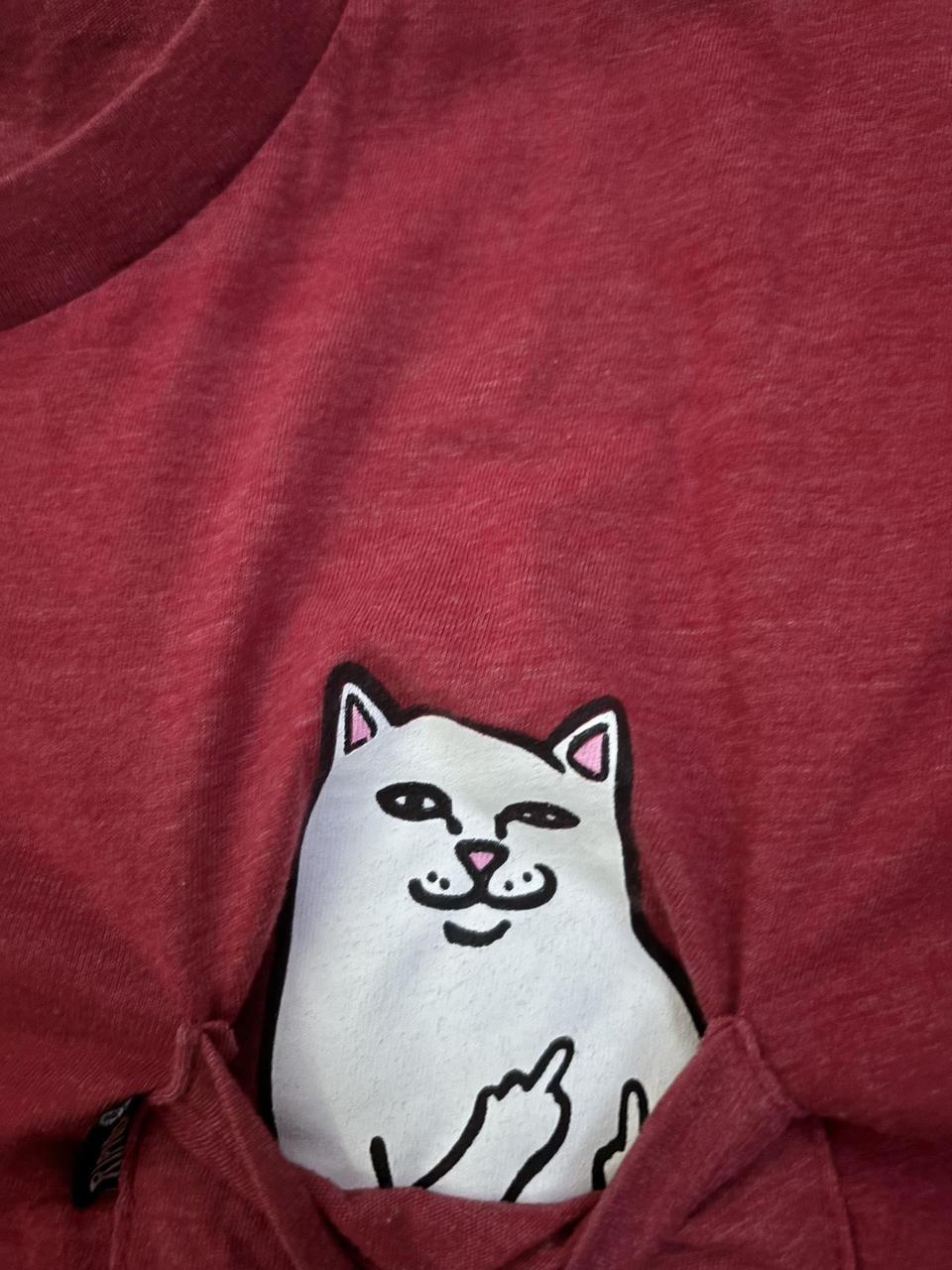 Medium Ripndip Pocket Red Wine Color T Shirt - Depop