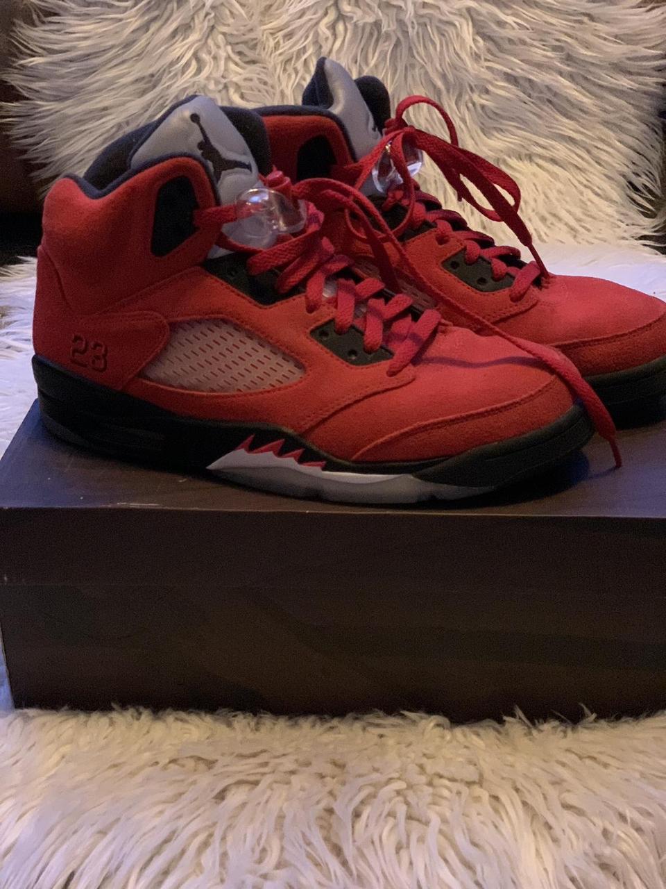 Jordan 5s raging bull edition Worn once Immaculate... - Depop