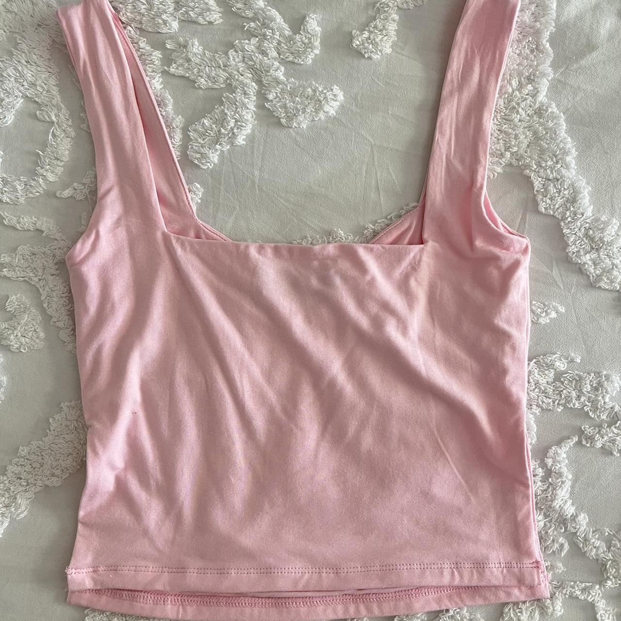 White fox Taking Off Top in the color baby pink - Depop