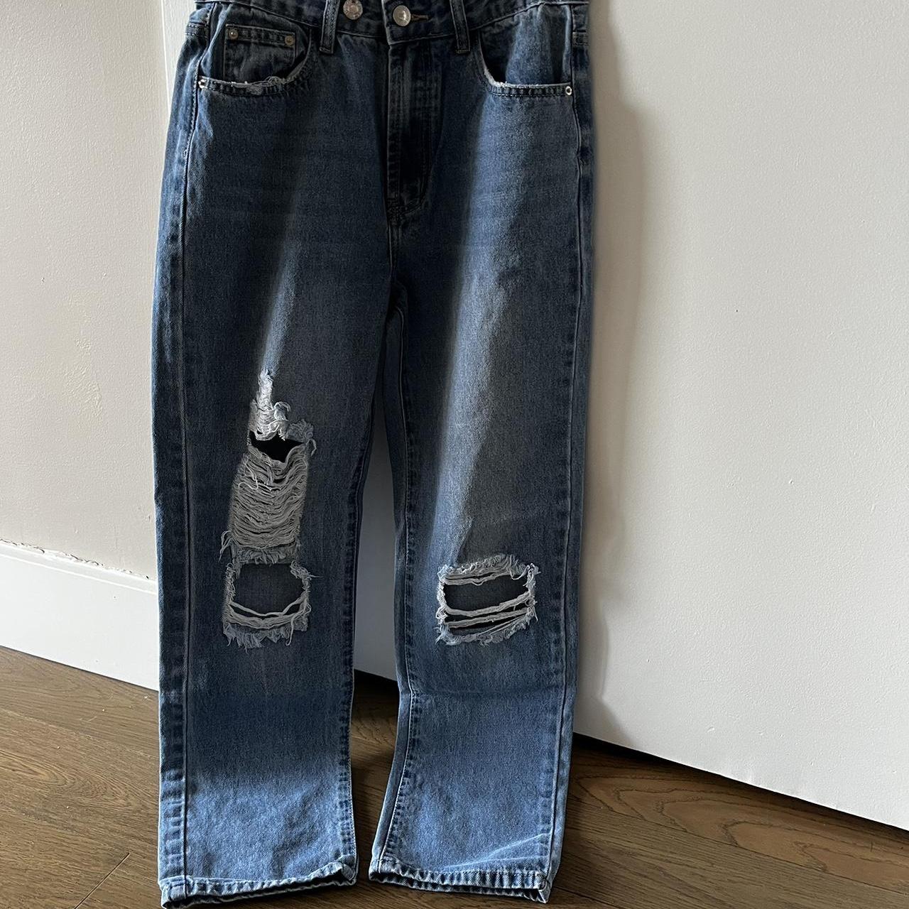 NWOT Princess Polly Cofield Mom Jean Patch Denim - Depop