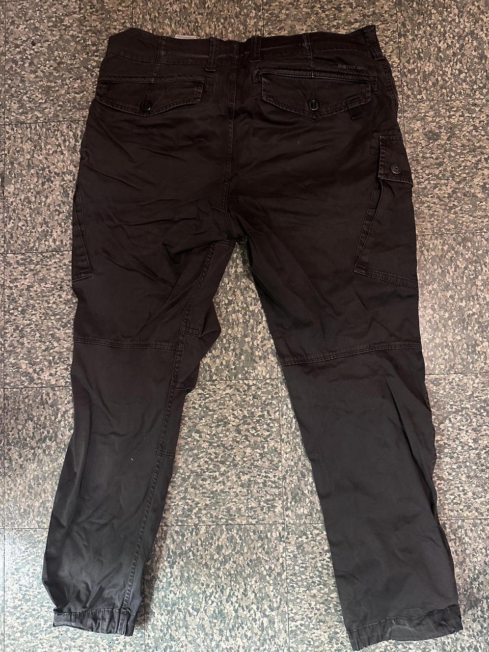 G Star black cargo pants. Fits true to size, perfect... - Depop
