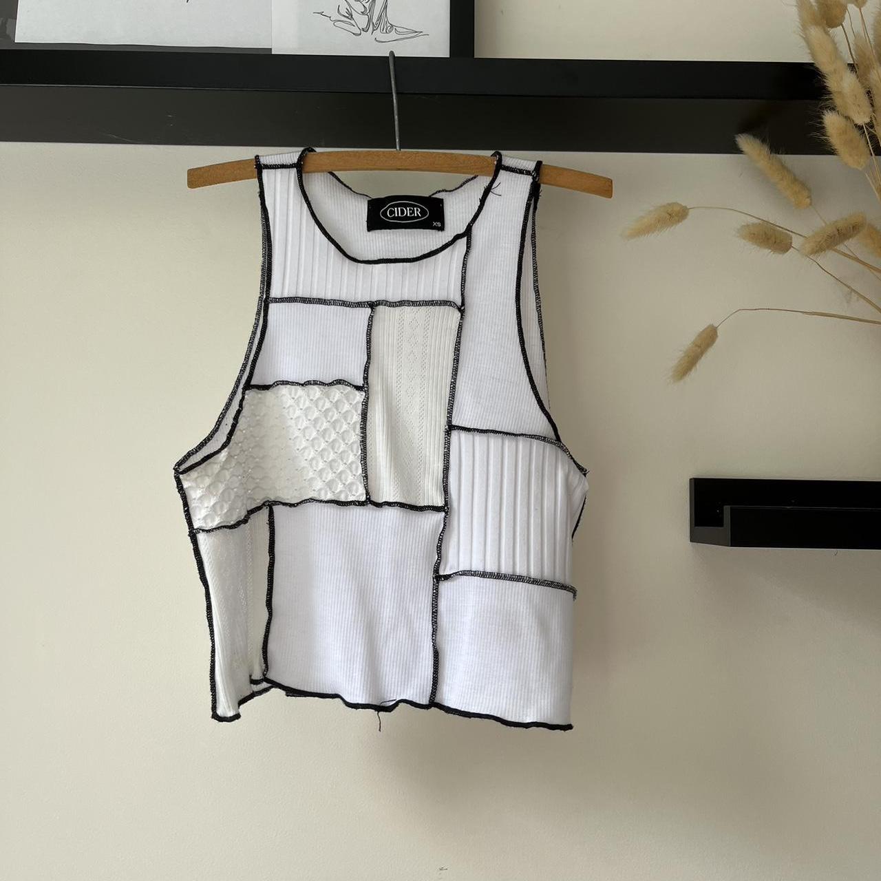 Cider White Check Rib Tank top Never worn; perfect... - Depop