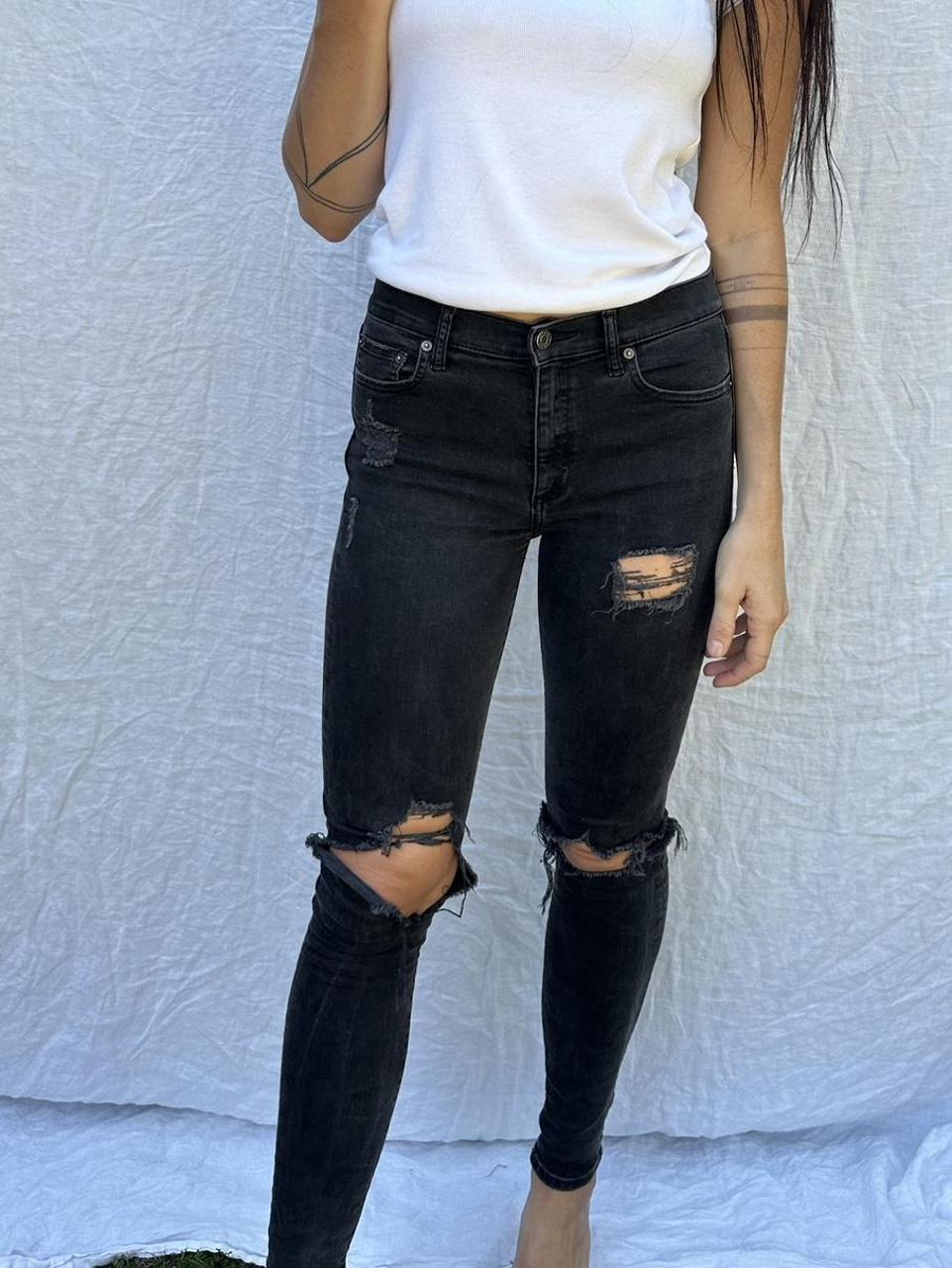 Gap black ripped jeans online