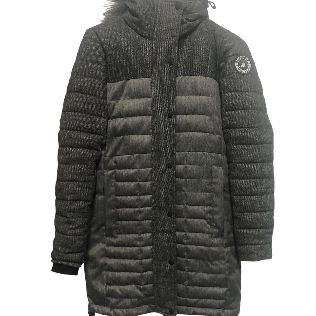 Superdry elements tweed on sale hooded parka jacket