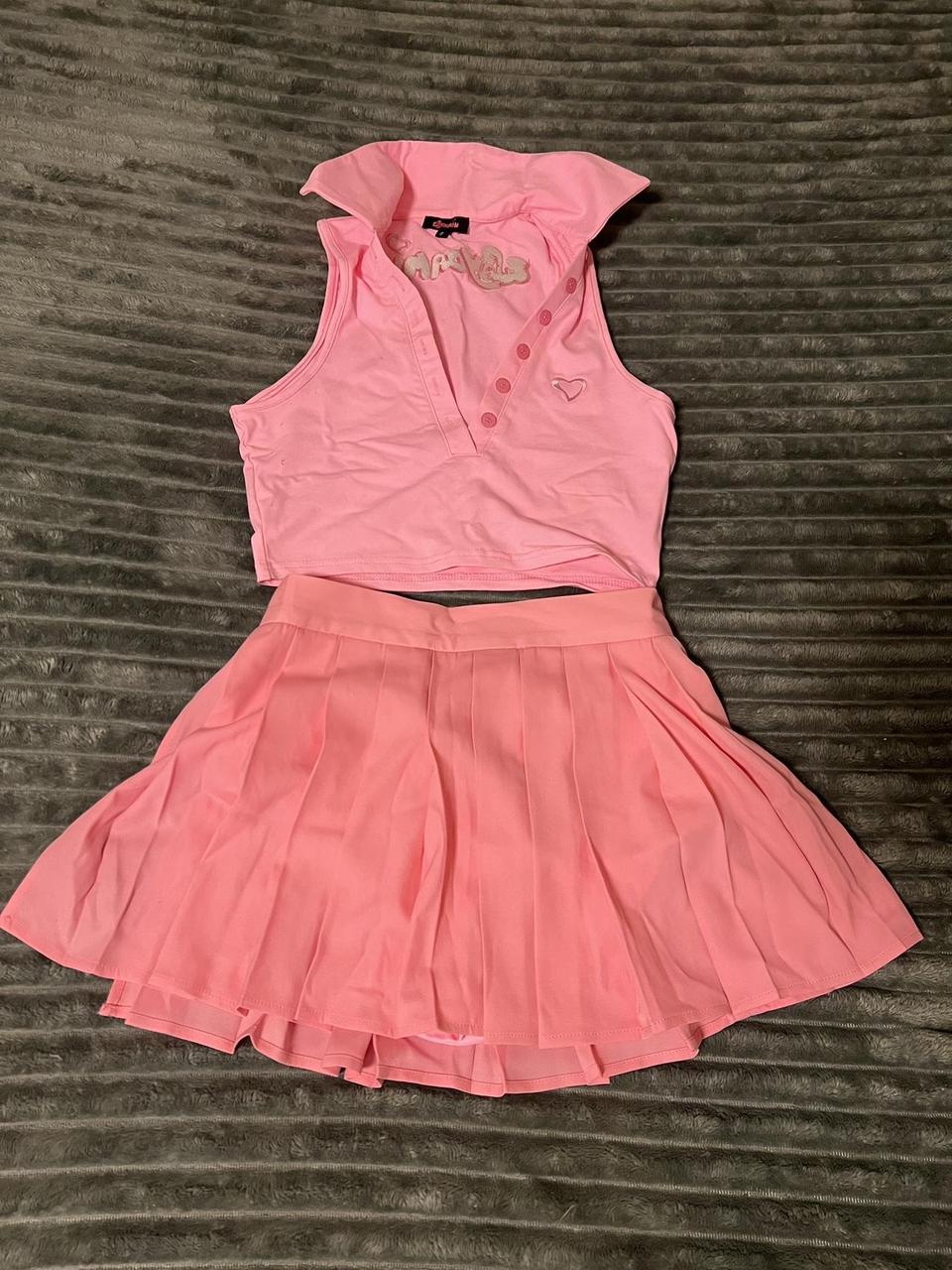 WAYDAMIN ( Jayda Cheaves ) 2 piece pink skirt set... Depop