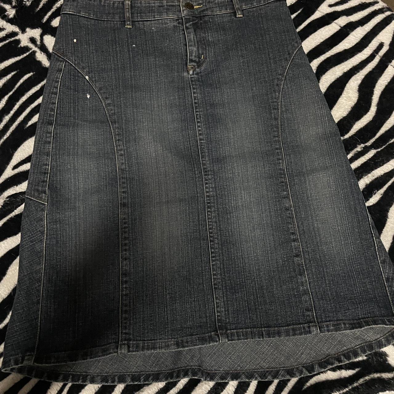 Depop Bcbg Denim Skirt Denim Mini Skirt BCBG Y2k Adorable Ruffle