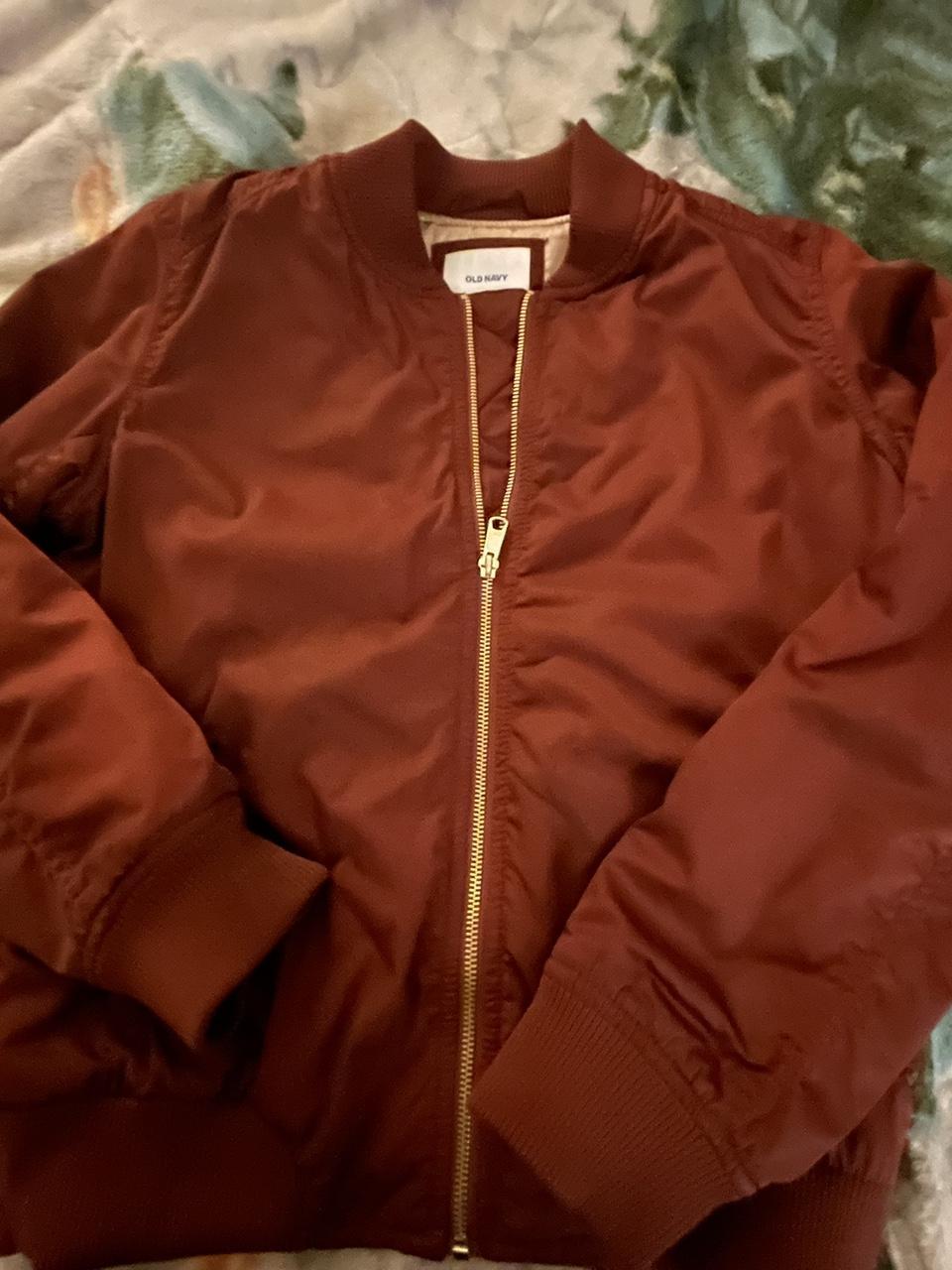 Burgundy jacket from old navy bomber jacket