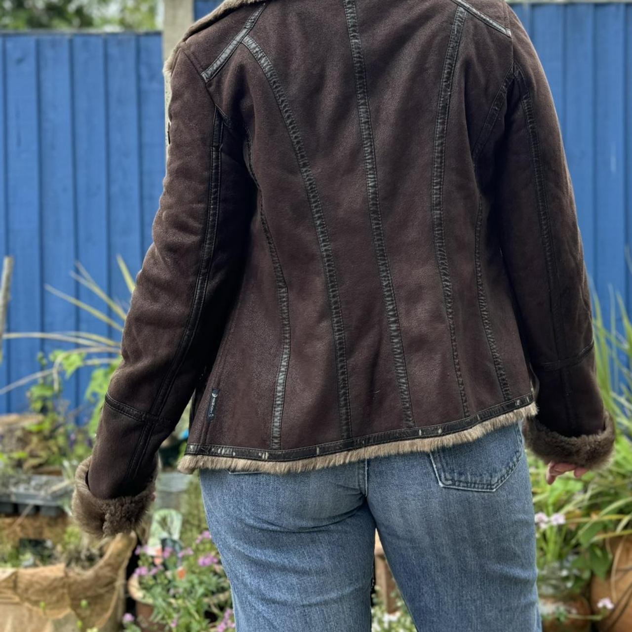 ジャケット・アウター ArmaniJeans Collar Fur Suede Tone Jacket Armani jeans Vintage fur coat jacket size 42 | eBay