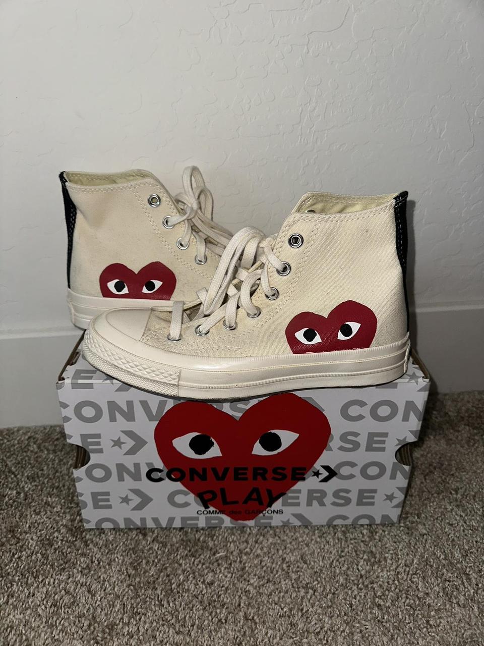 Converse x Comme des Garçons PLAY Chuck 70 -women’s... - Depop