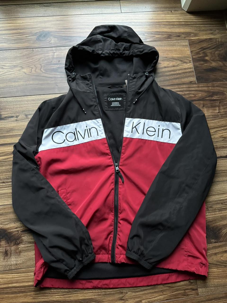 Calvin klein hooded softshell raincoat best sale