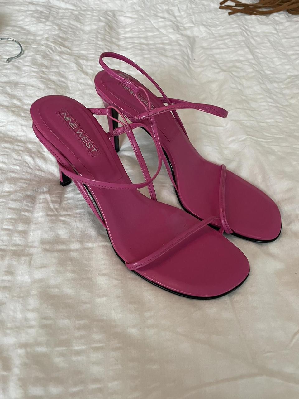 Vintage nine west pink strap oh heels - Depop