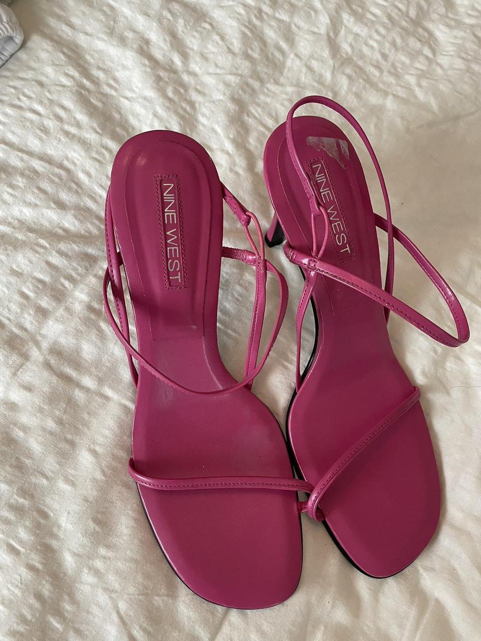 Vintage nine west pink strap oh heels - Depop