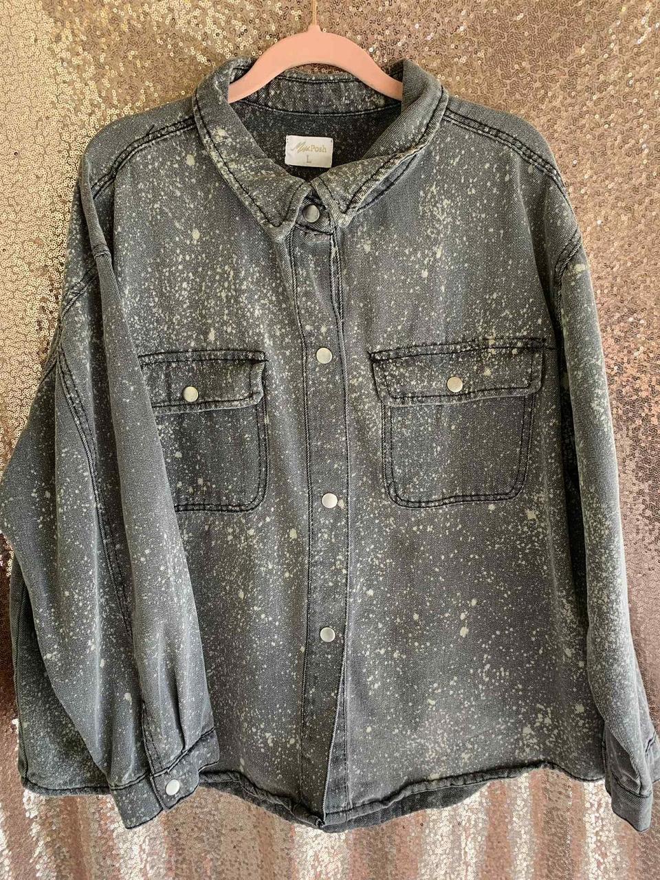 Custom Women's Shacket Jacket - Grey/Multi - L – … - image 2