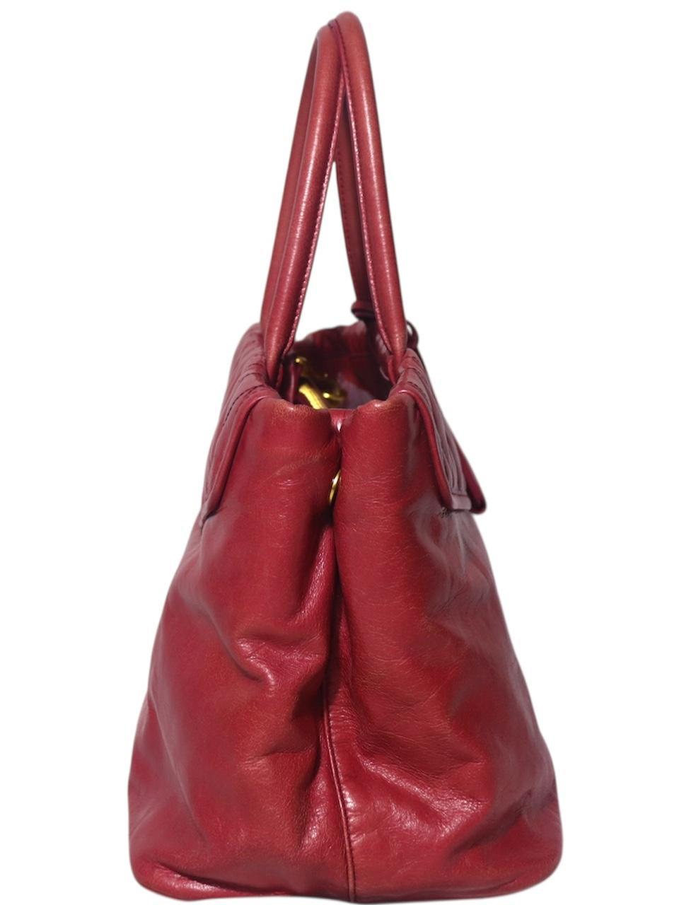 Miu Miu Women's Bag - Red – Miu Miu- Red Leather … - image 4