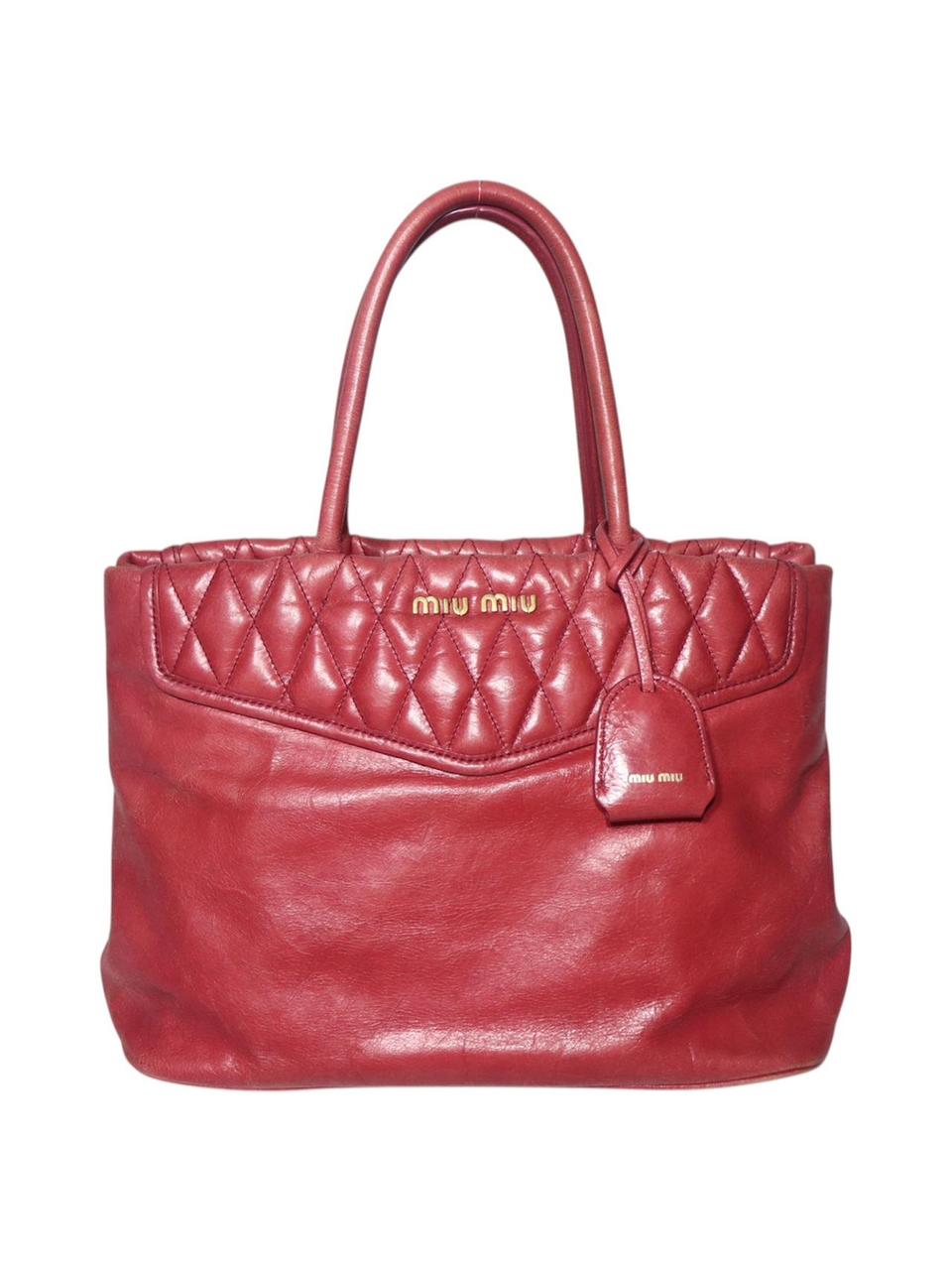 Miu Miu Women's Bag - Red – Miu Miu- Red Leather … - image 1