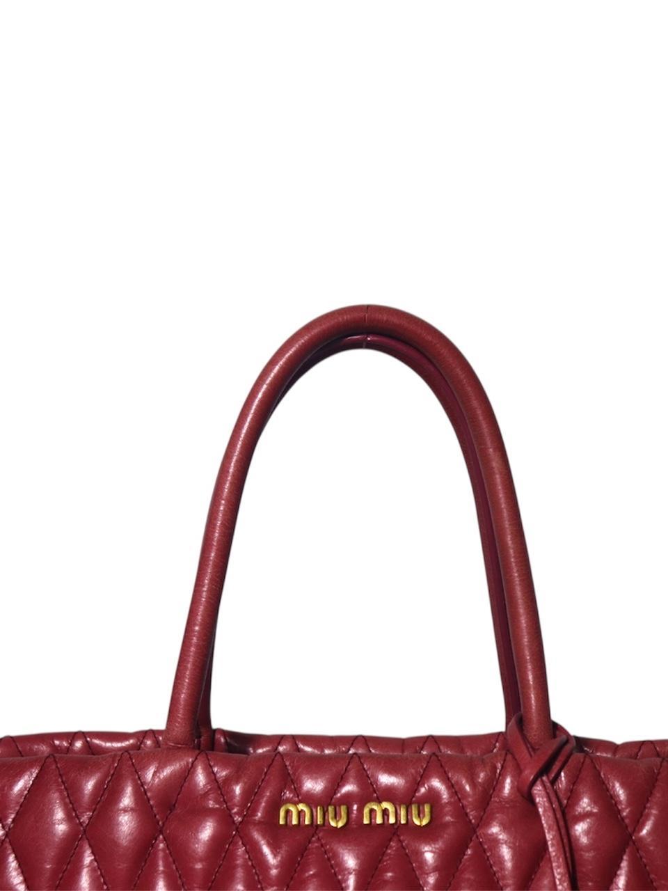 Miu Miu Women's Bag - Red – Miu Miu- Red Leather … - image 7
