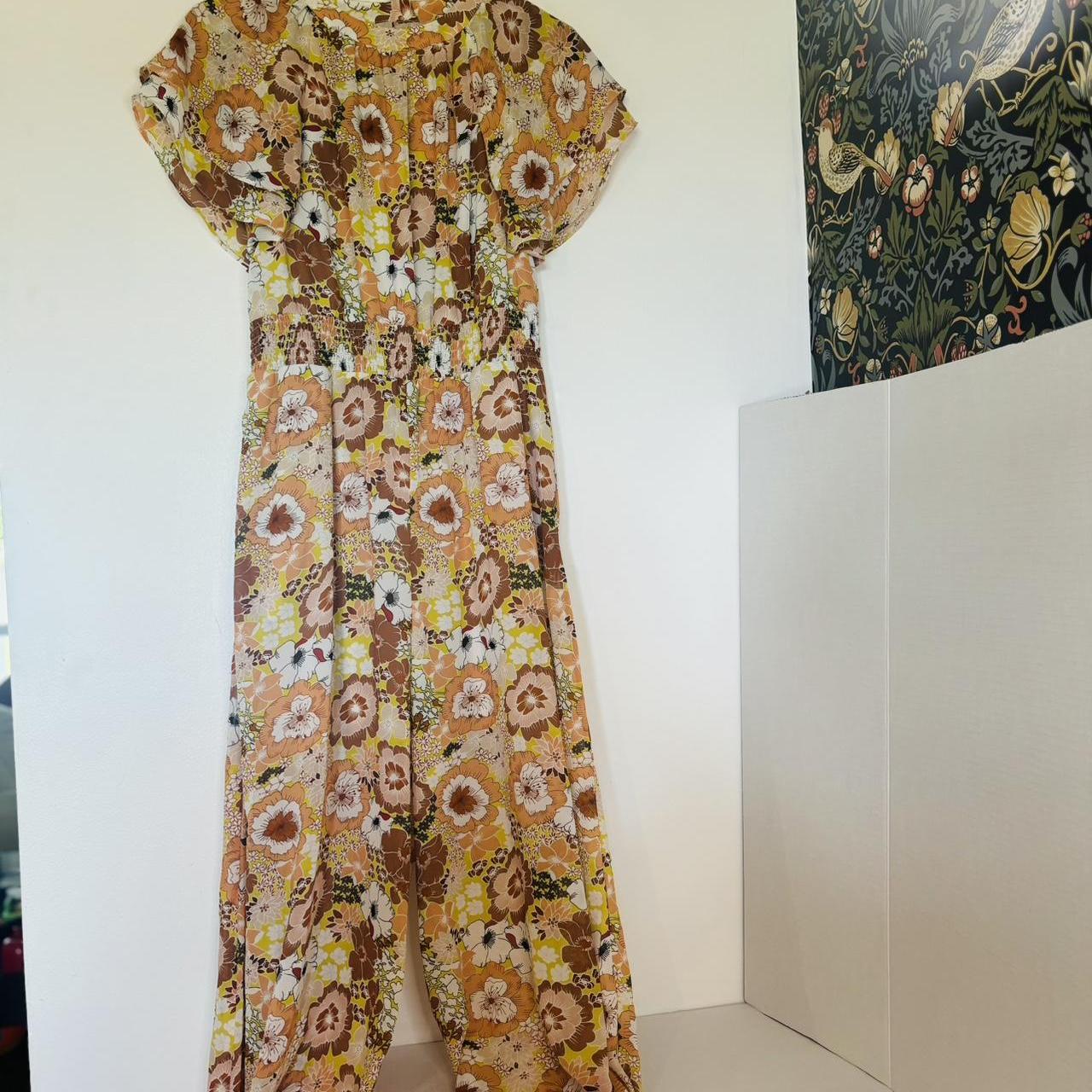 NWT Melloday women’s floral jumpsuit one piece sz