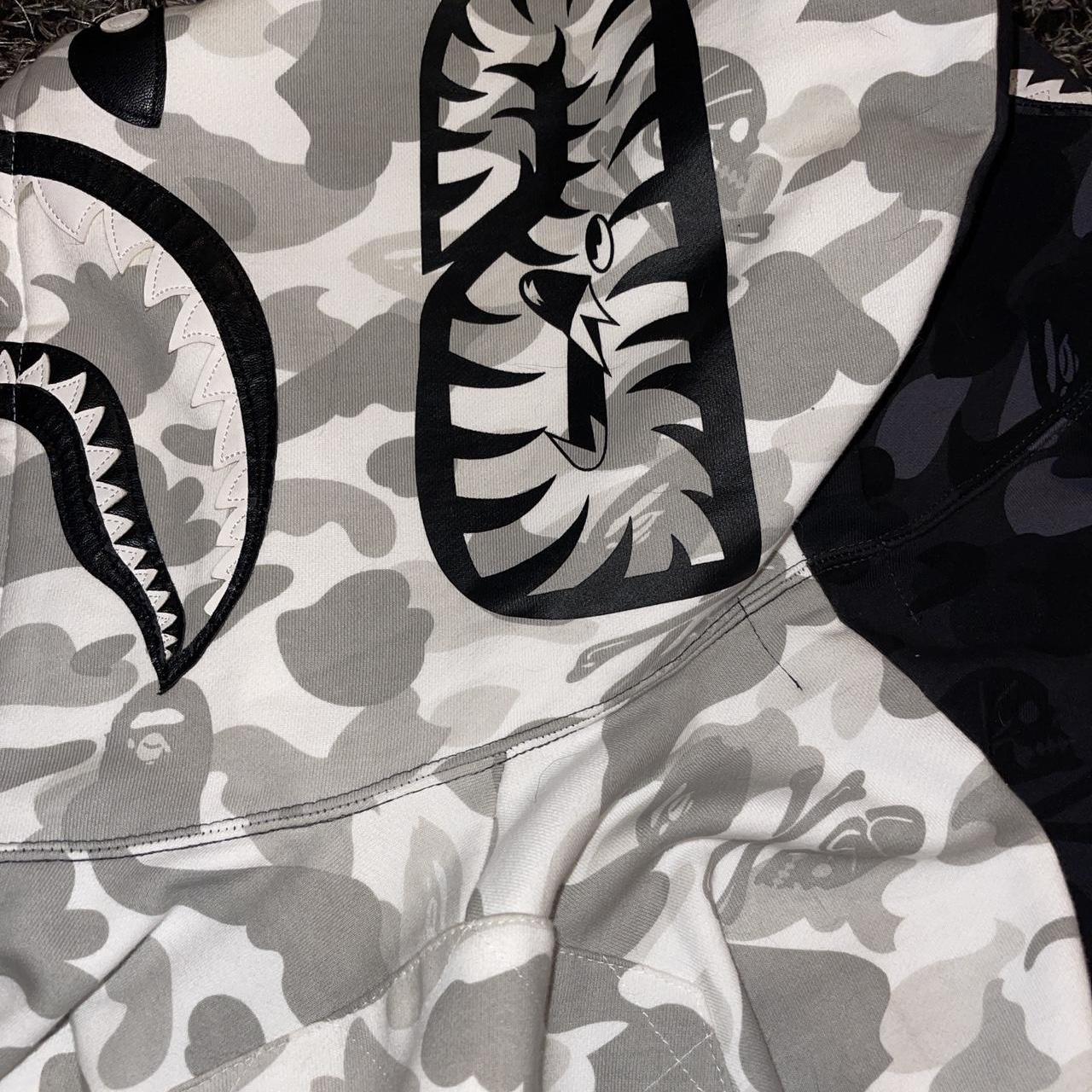 BAPE x Neighborhood Split Camo Shark Full Zip | Depop