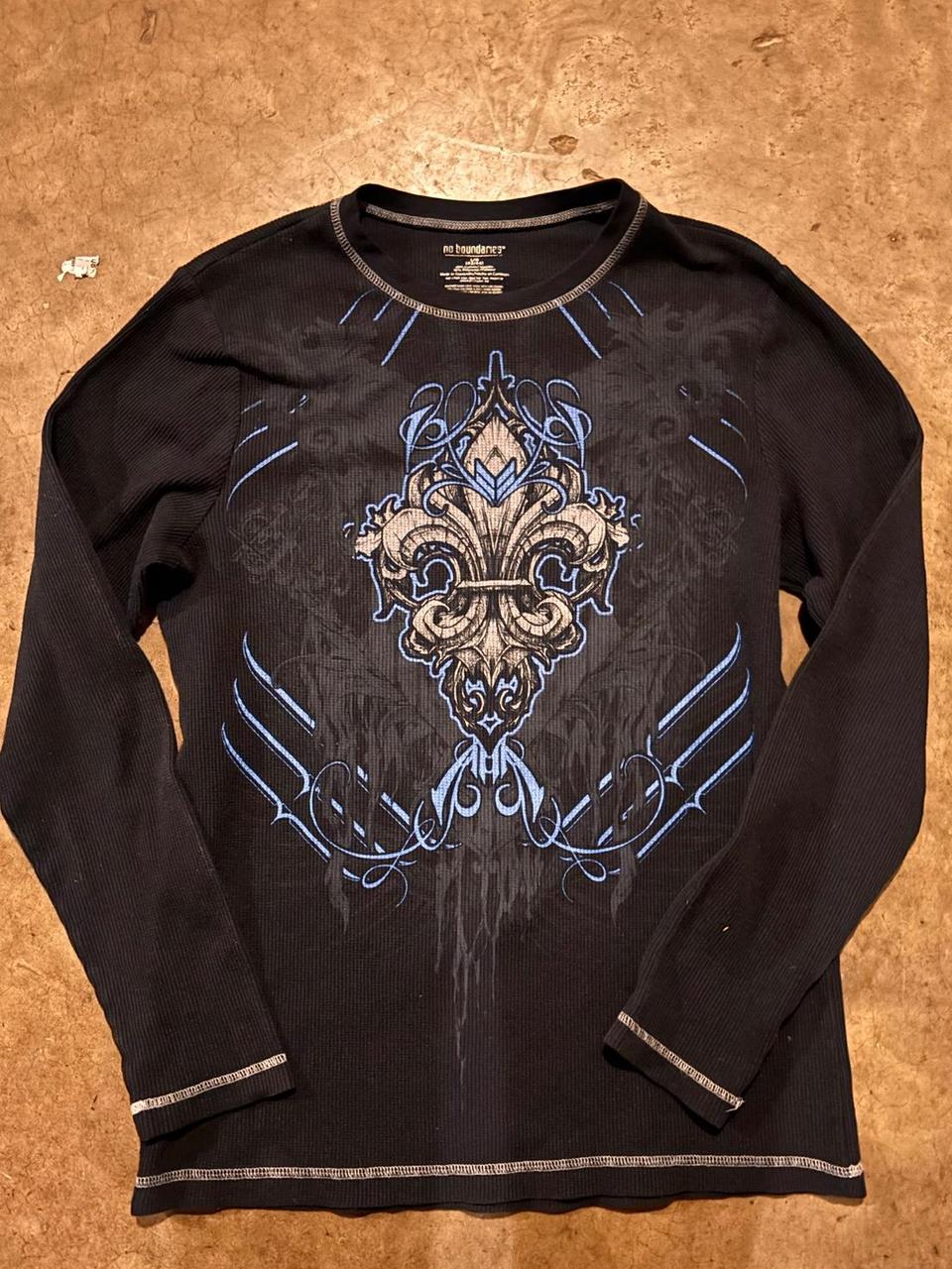 Affliction Men's Shirt Black/Navy L – Affliction style long