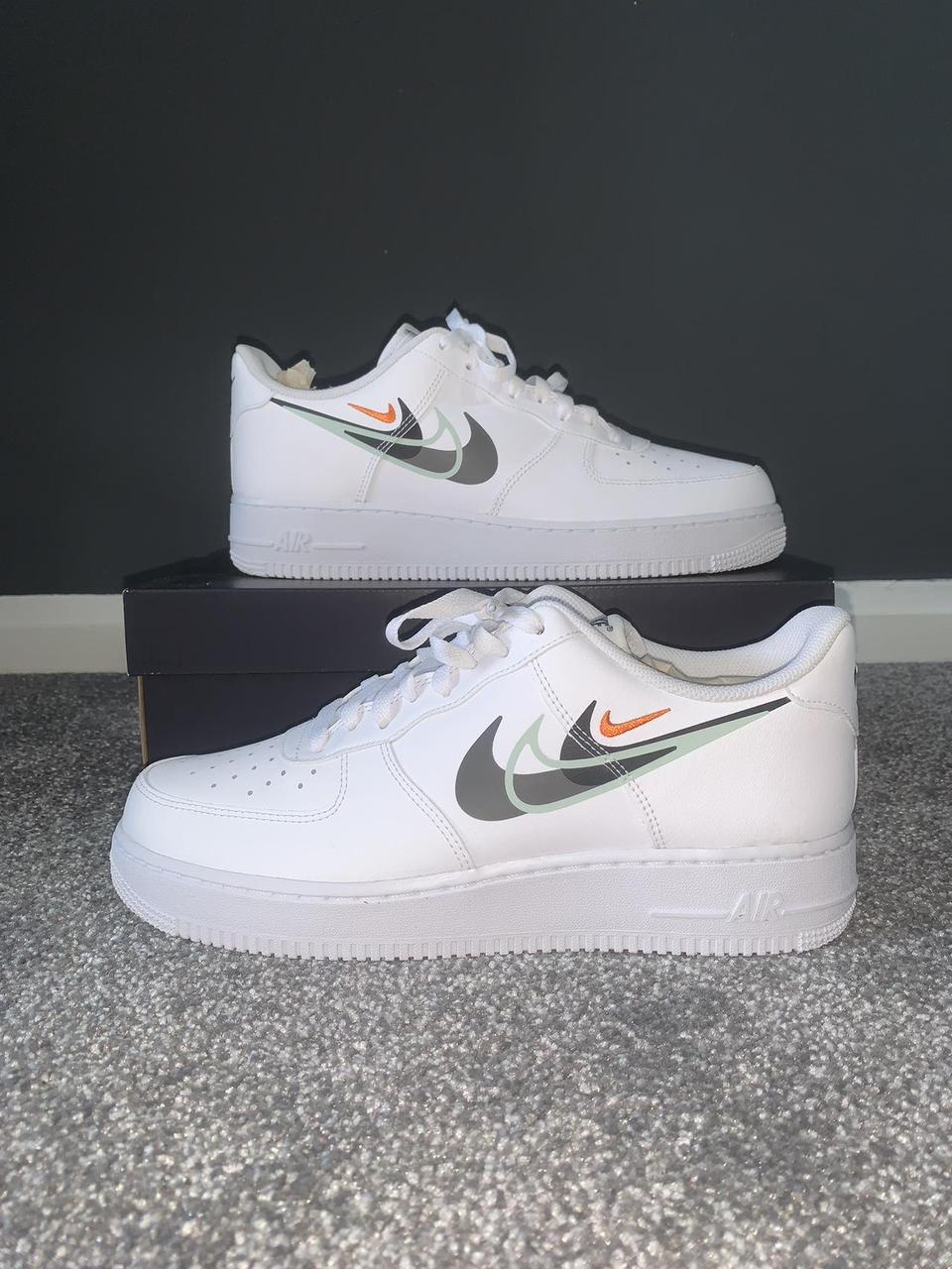 NIKE AIR FORCE 1 ‘07 Colour: White / Medium Ash /... - Depop