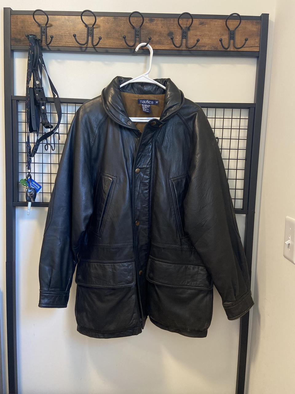 Nautica leather jacket best sale