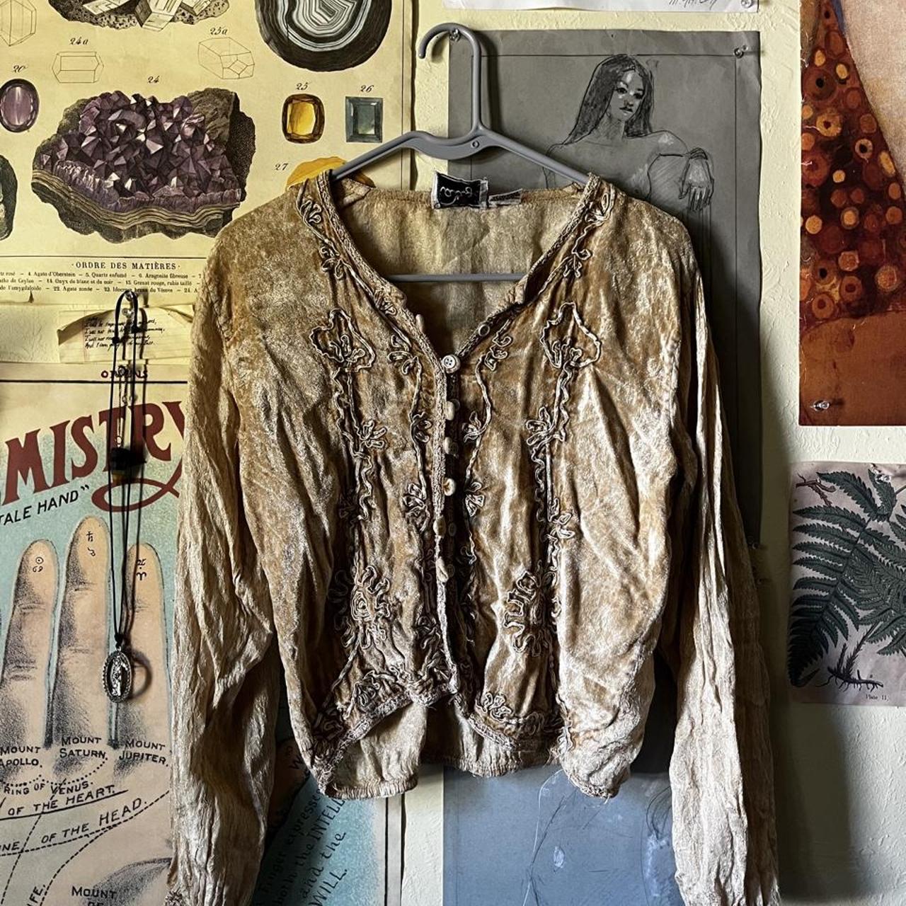 Raga women's tan and gold blouse