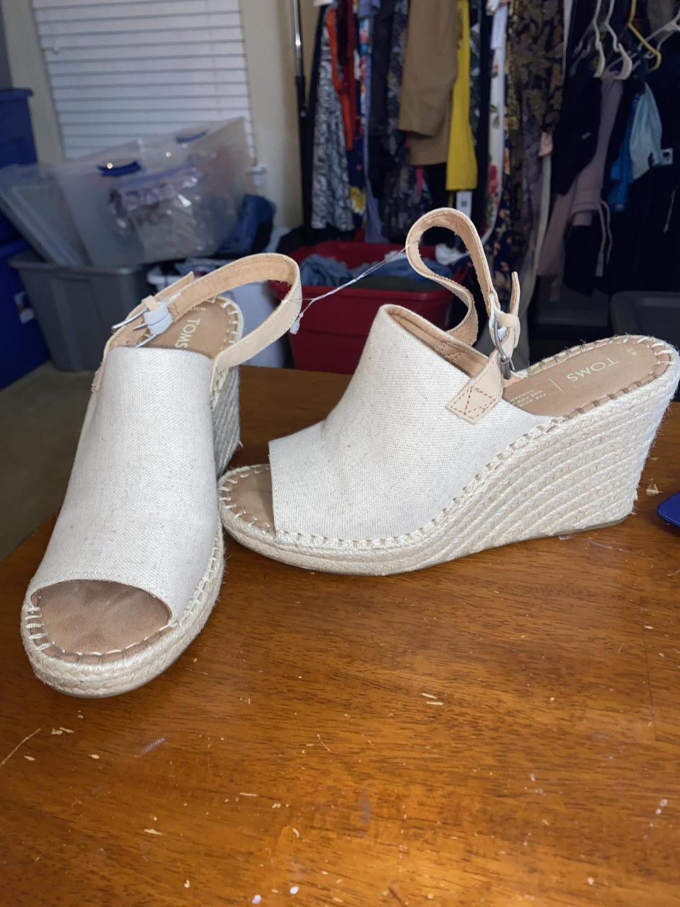 TOMS Women's Espadrilles Tan/Cream US 11 – Toms Monica - Main Image