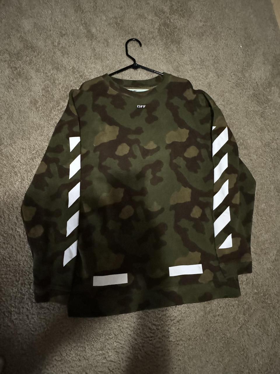 2013 Off White Camo Crewneck Perfect condition zero. Depop