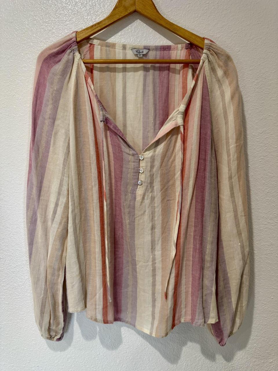 Rails Women's Blouse - Multi/Cream - M – RAILS Pe… - image 1