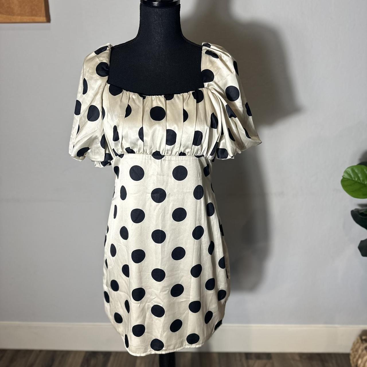 Missguided polka dot dress 98 percent polyester and. Depop