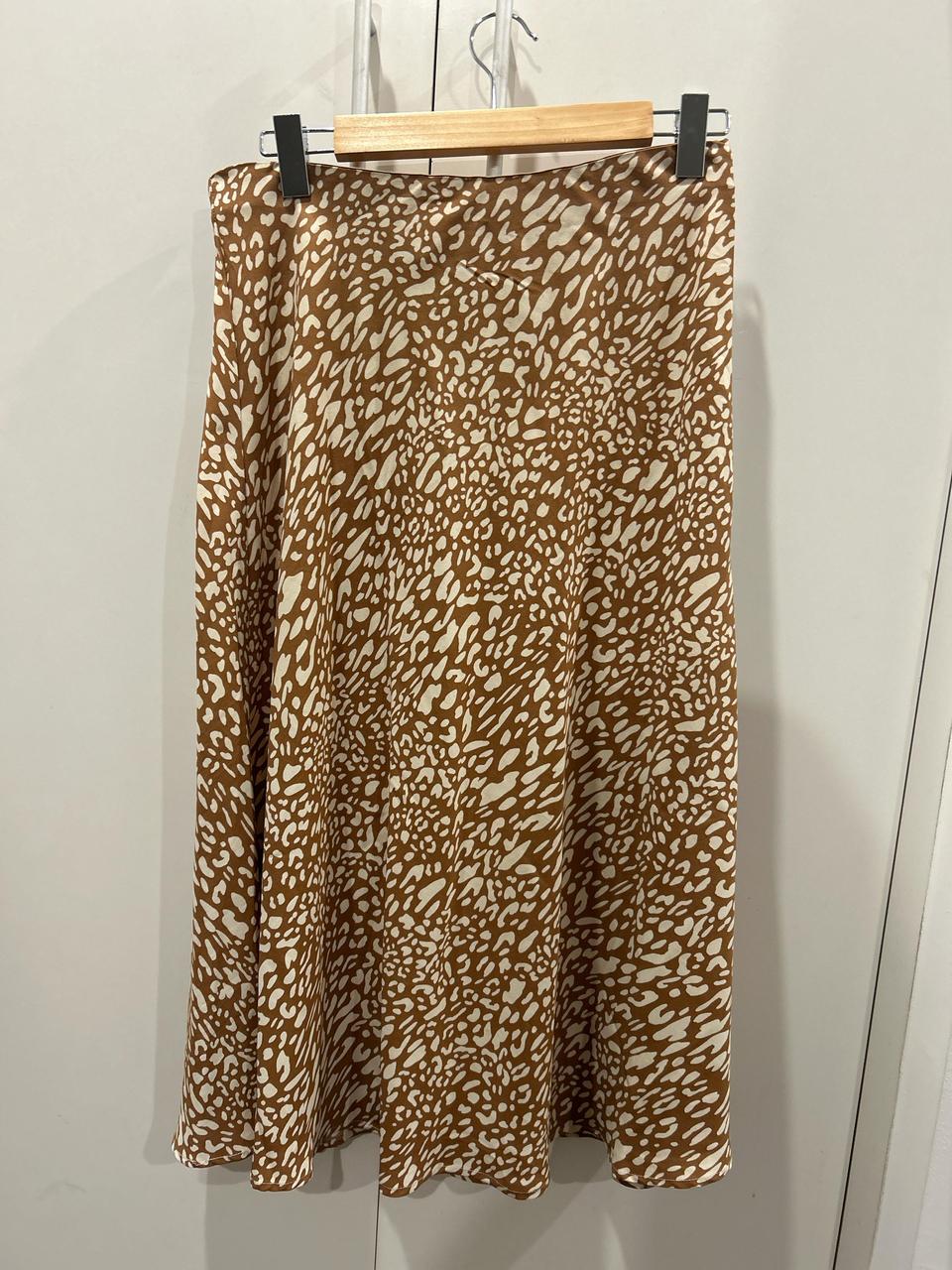 A line leopard print skirt size 10 100