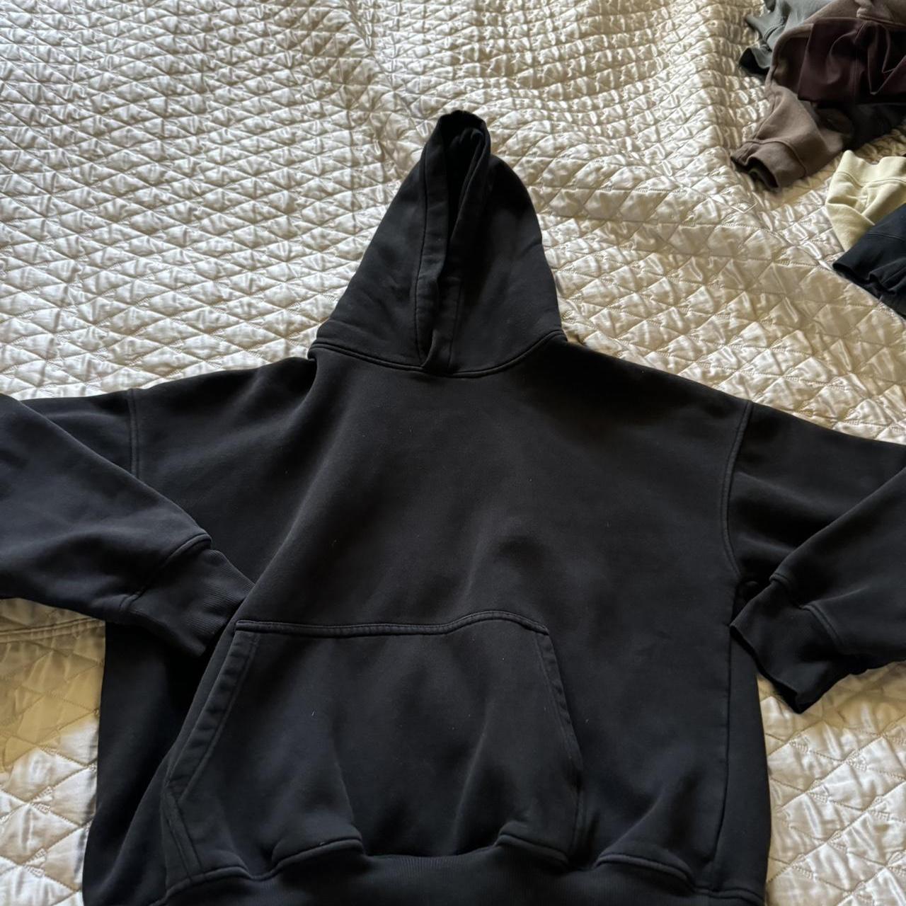 Hours black hoodie - medium - Depop