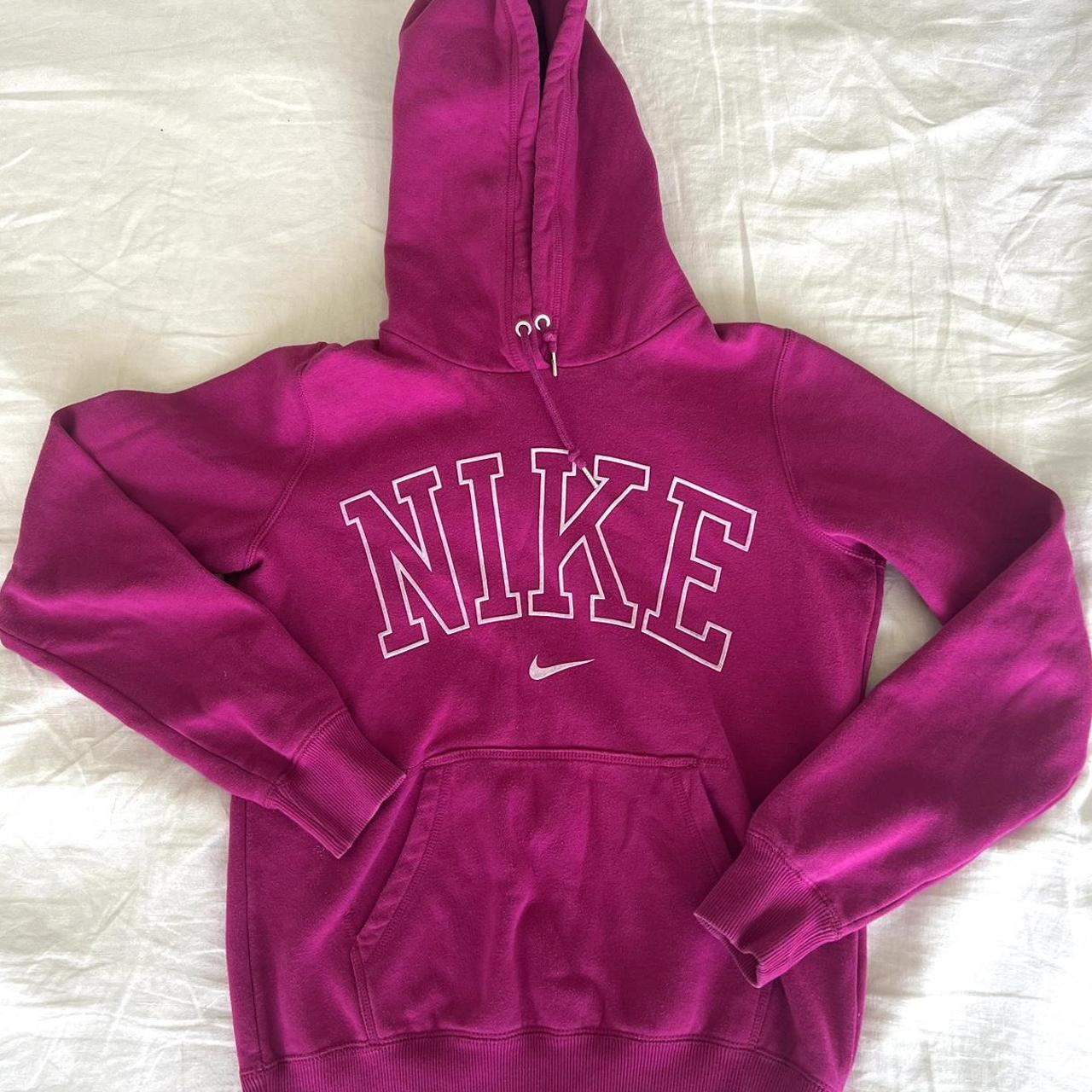 pink vintage nike hoodie