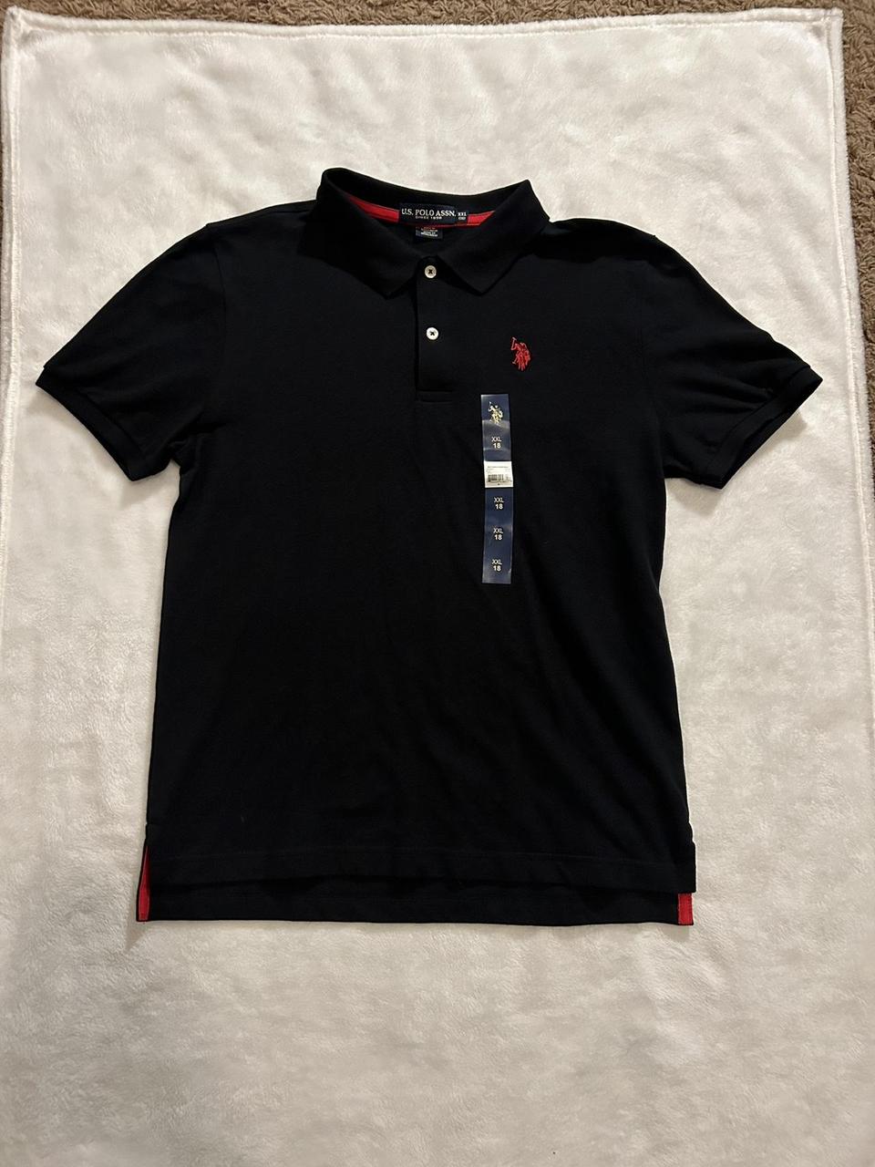 Kids XXL black polo shirt. Fits like an adult... - Depop