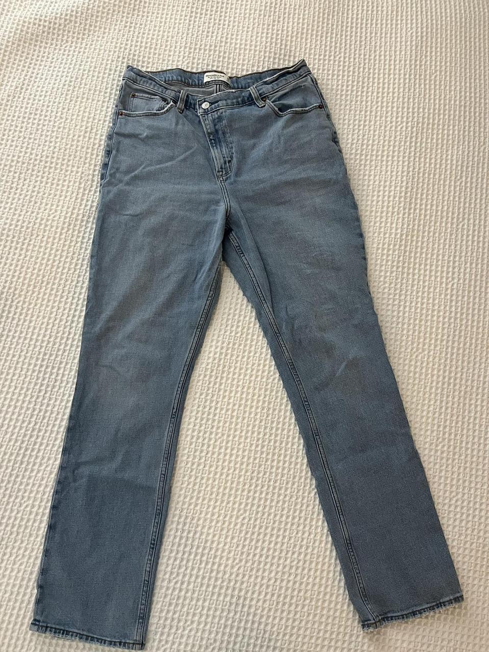 Abercrombie curve love 90s slim straight ultra high... - Depop