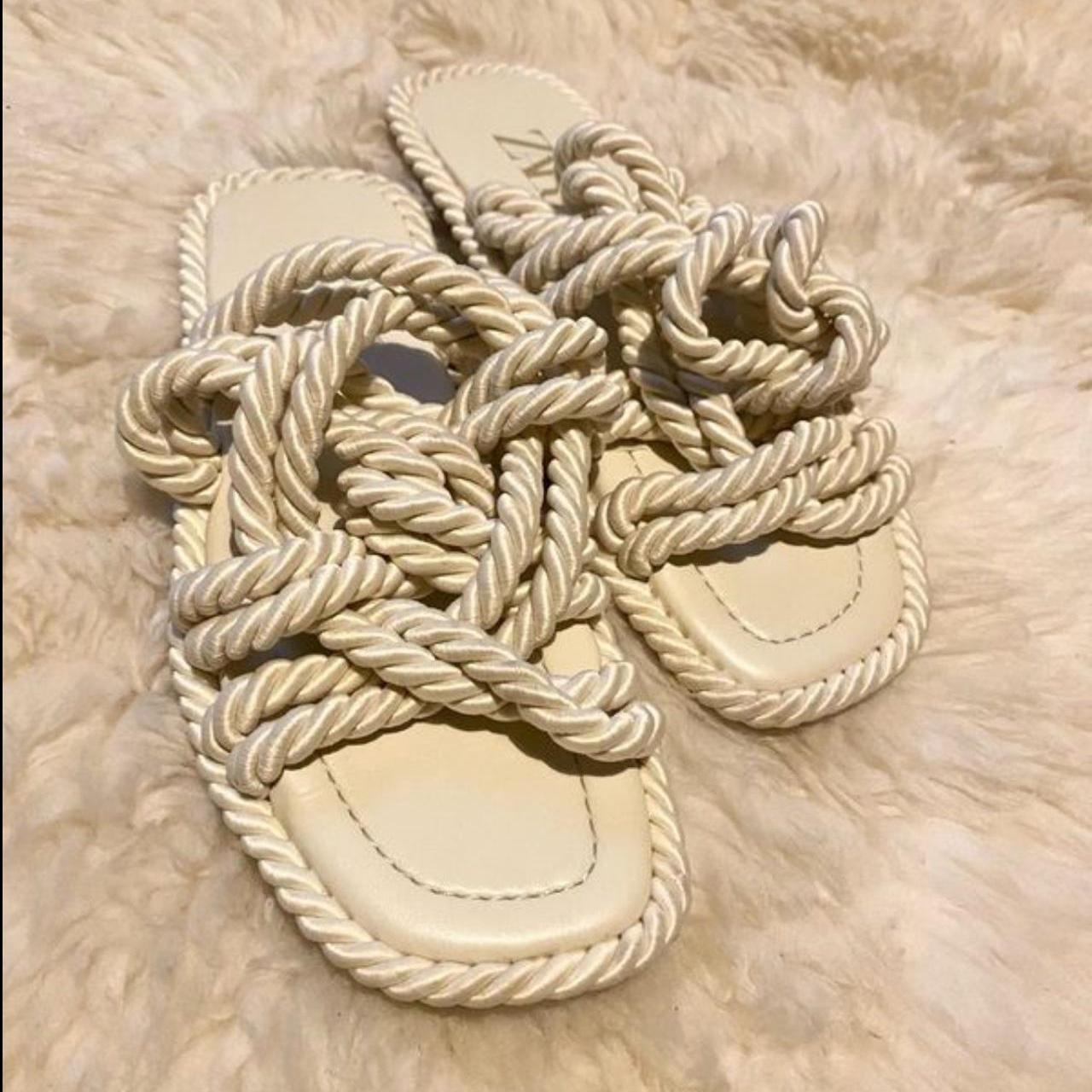 Zara Rope Style Sandals Worn once, like new Depop