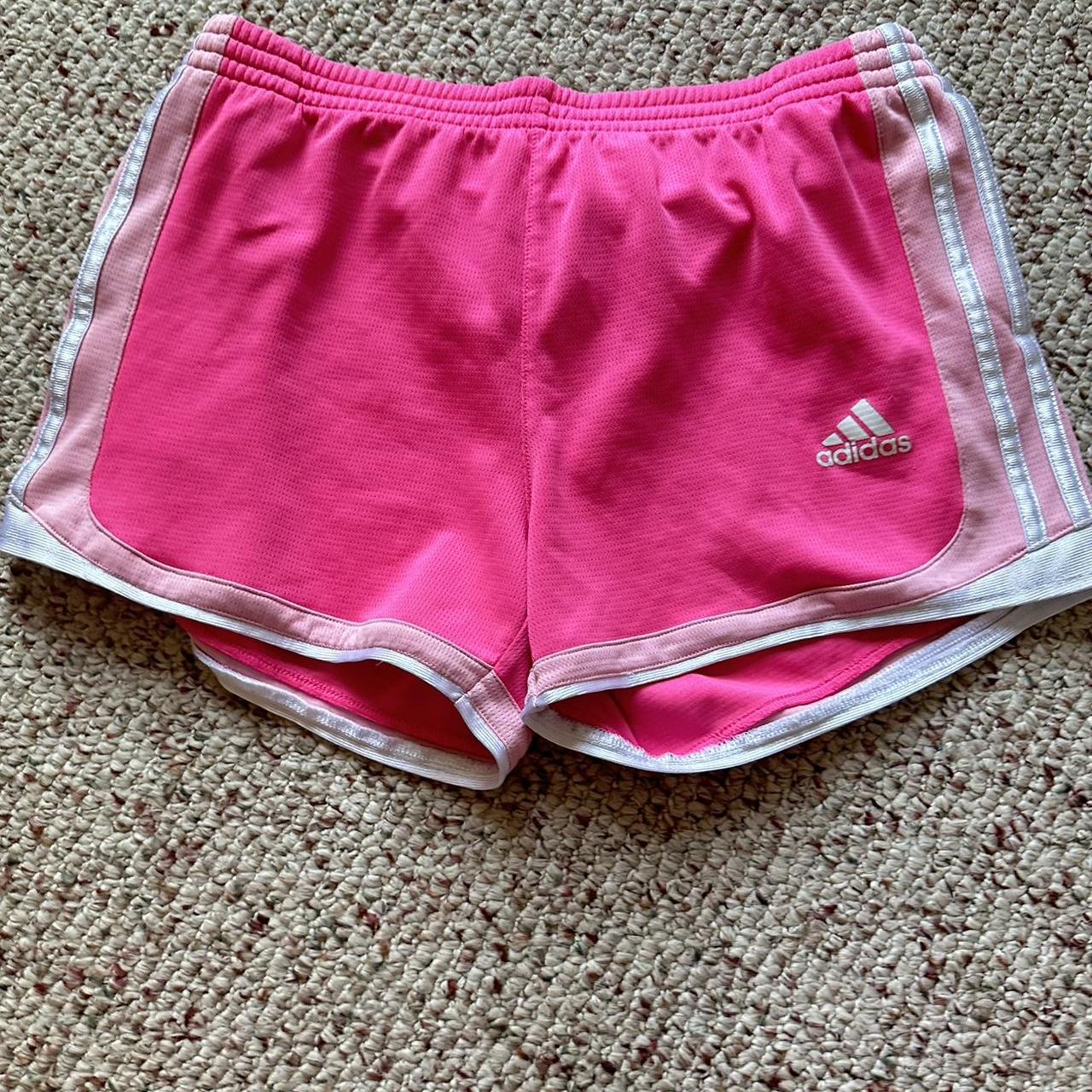 Pink Addidas shorts these are super cute sad to