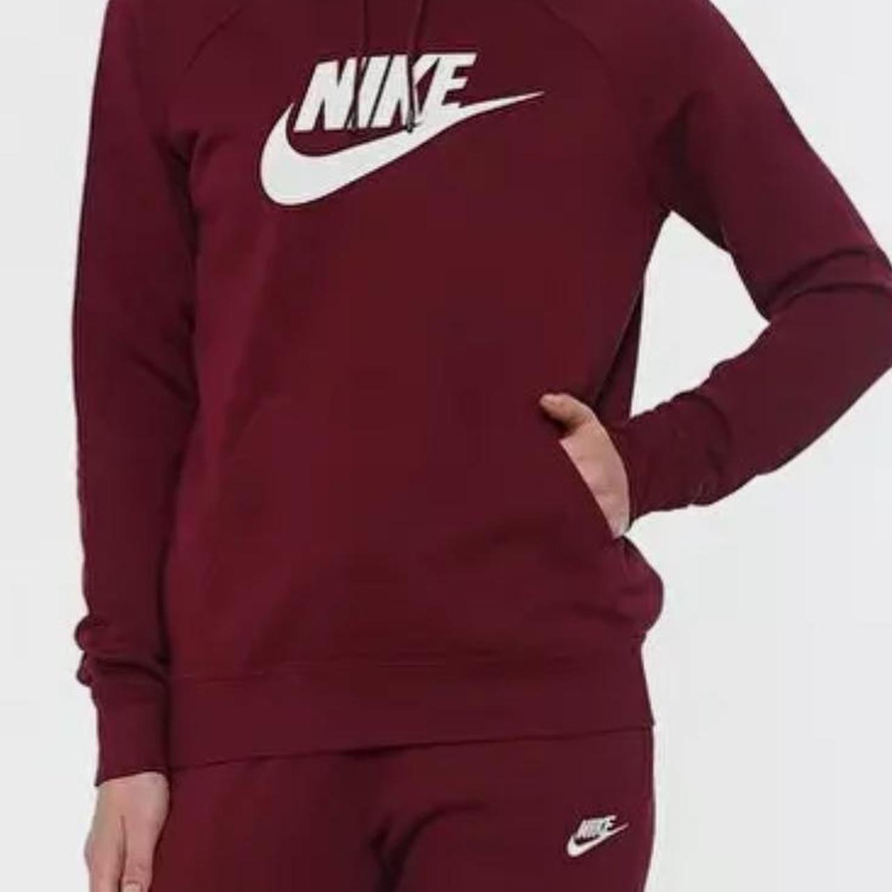 burgundy nike jumper womens
