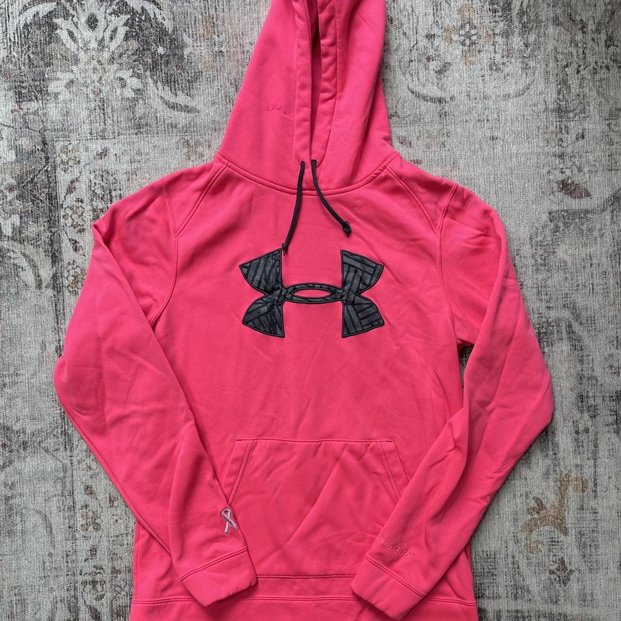 Under armor hot pink hoodie Depop