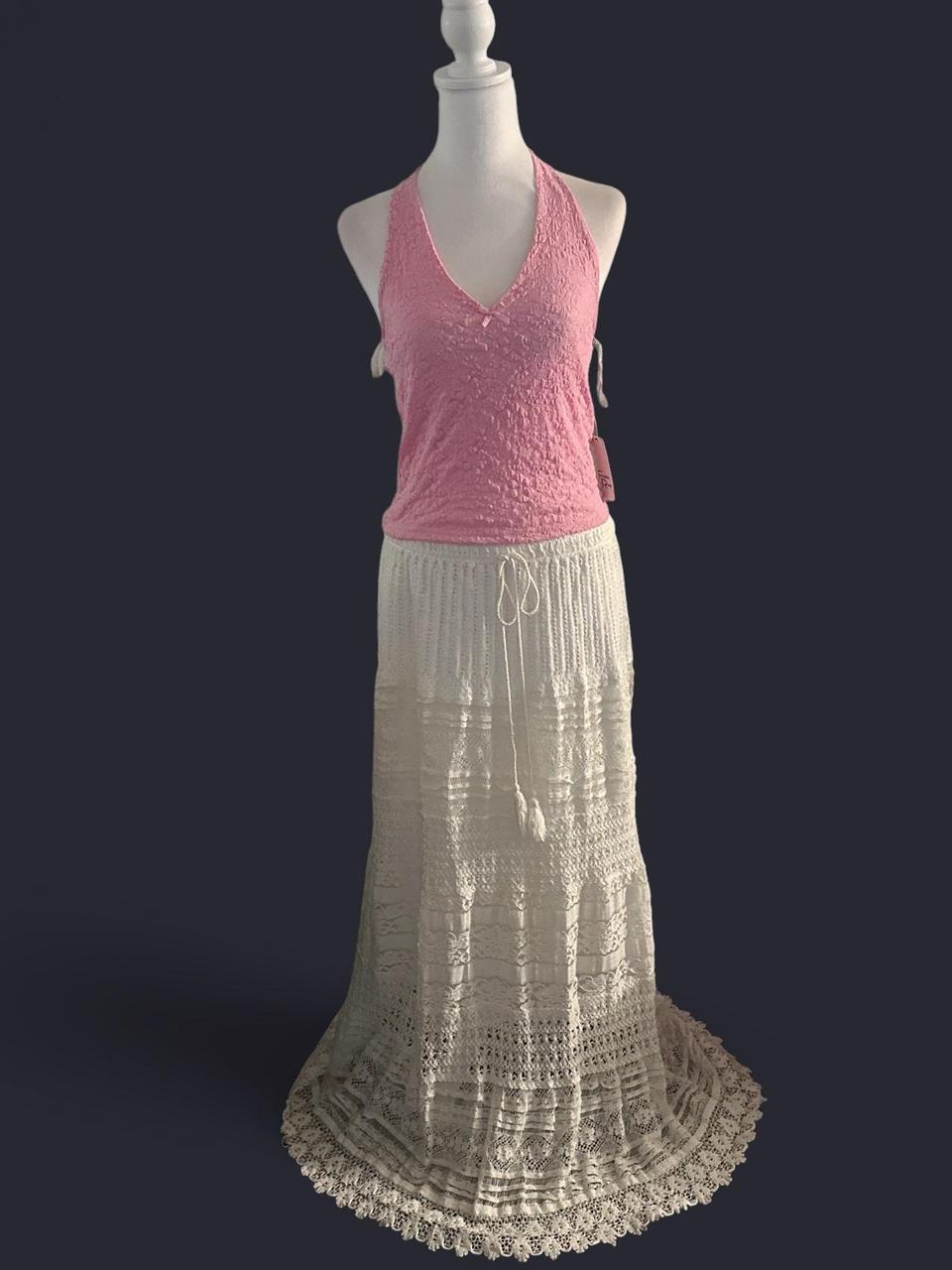Women's Skirt - White/Cream - XL – Cream crochet … - image 2