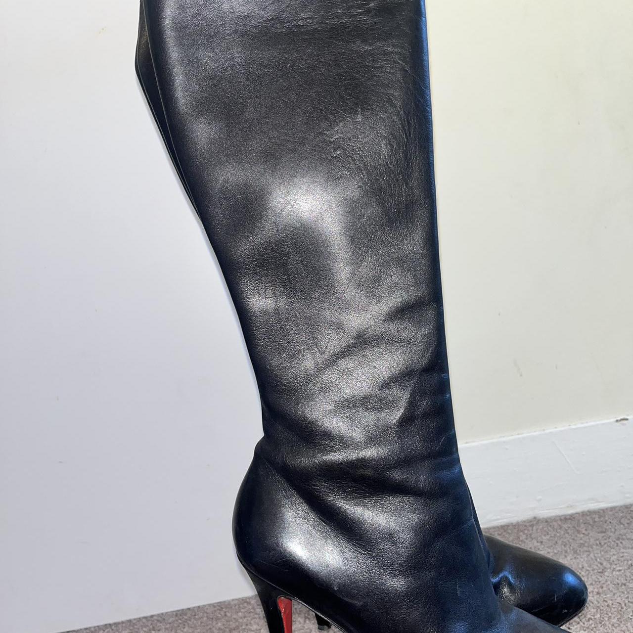 Knee High Boots Grey Louboutin Boots Christian Louboutin Boots