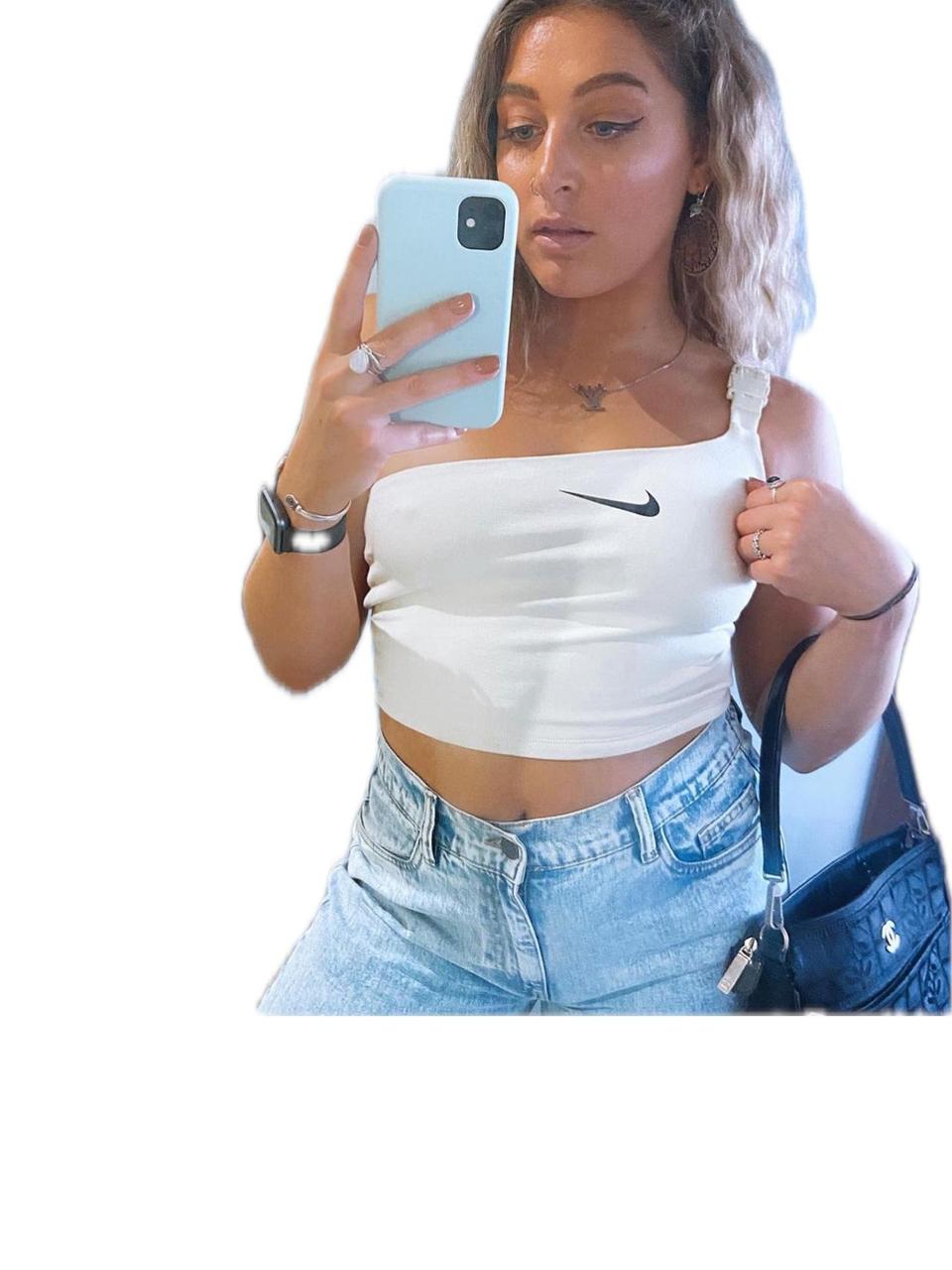 Nike one shoulder top on sale