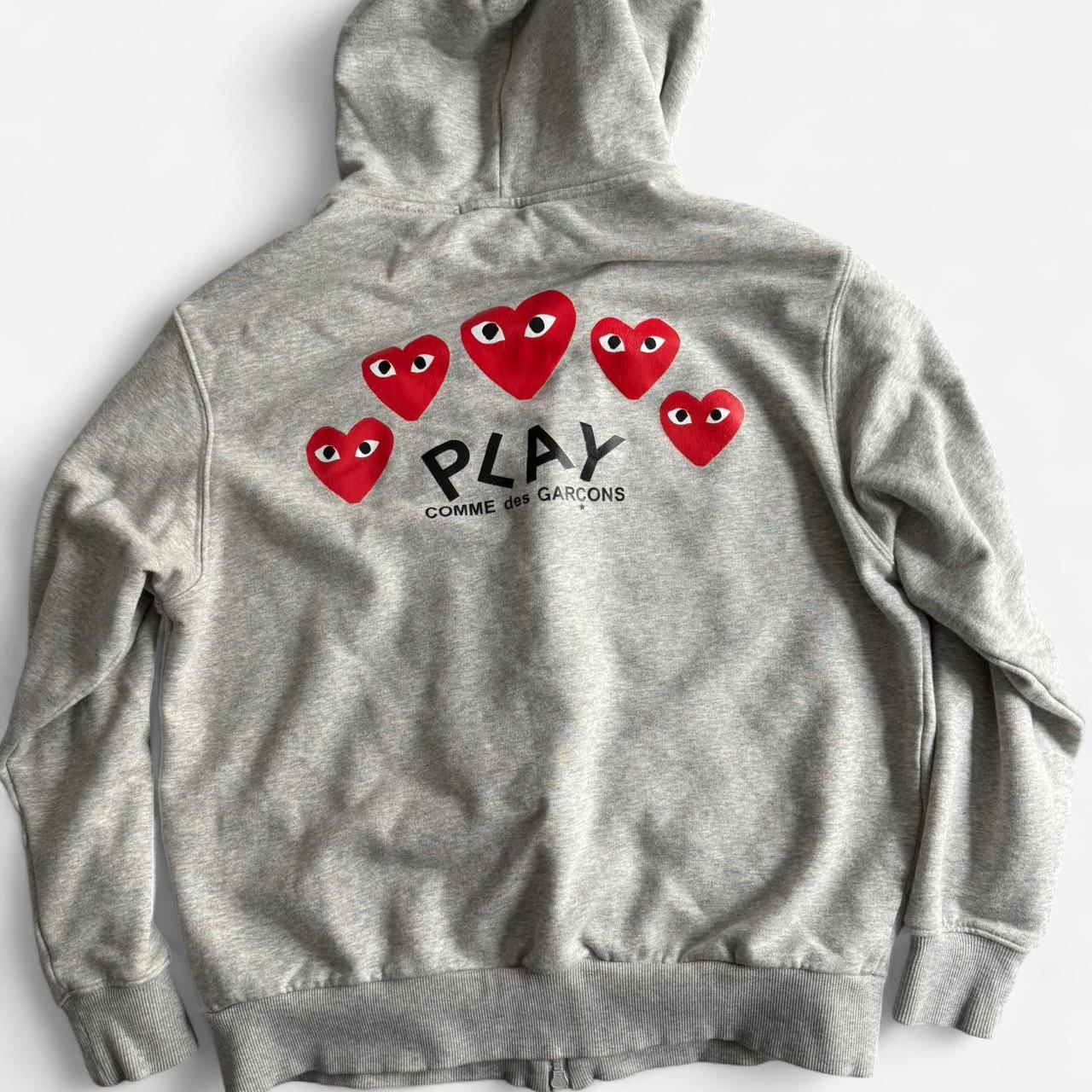パーカー・フーディ COMME des GARCONS FW24 Logo print hoodie (HNT105 1) Comme des Garcons Logo Printed Hoodie Grey Men's - SS24 - US