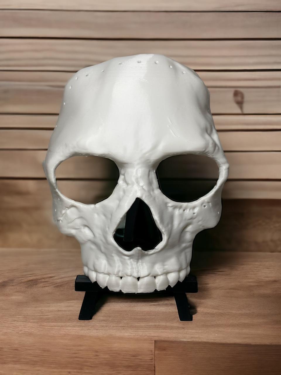 3D printed COD ghost mask, designed to be sewed on... - Depop