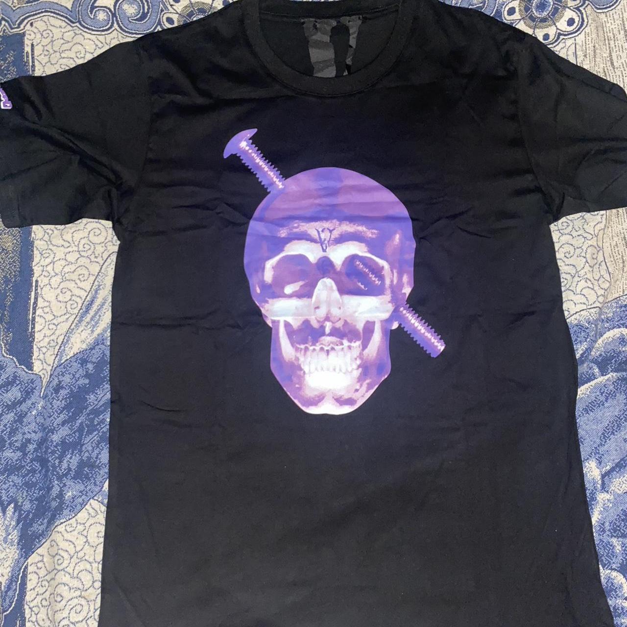 VLONE purple skull tee original bag and everything | Depop