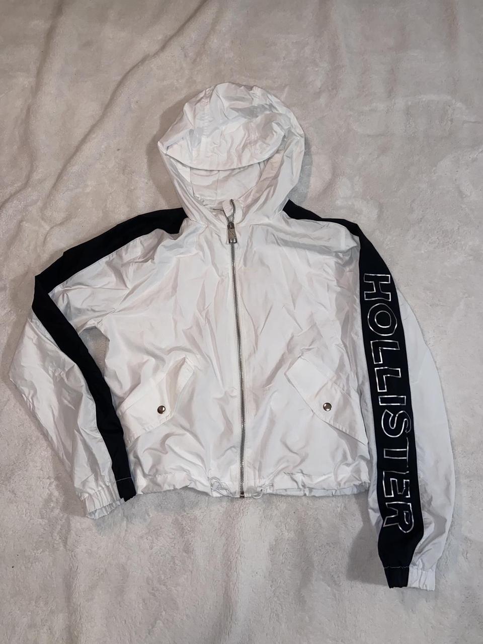 Hollister windbreaker white shops