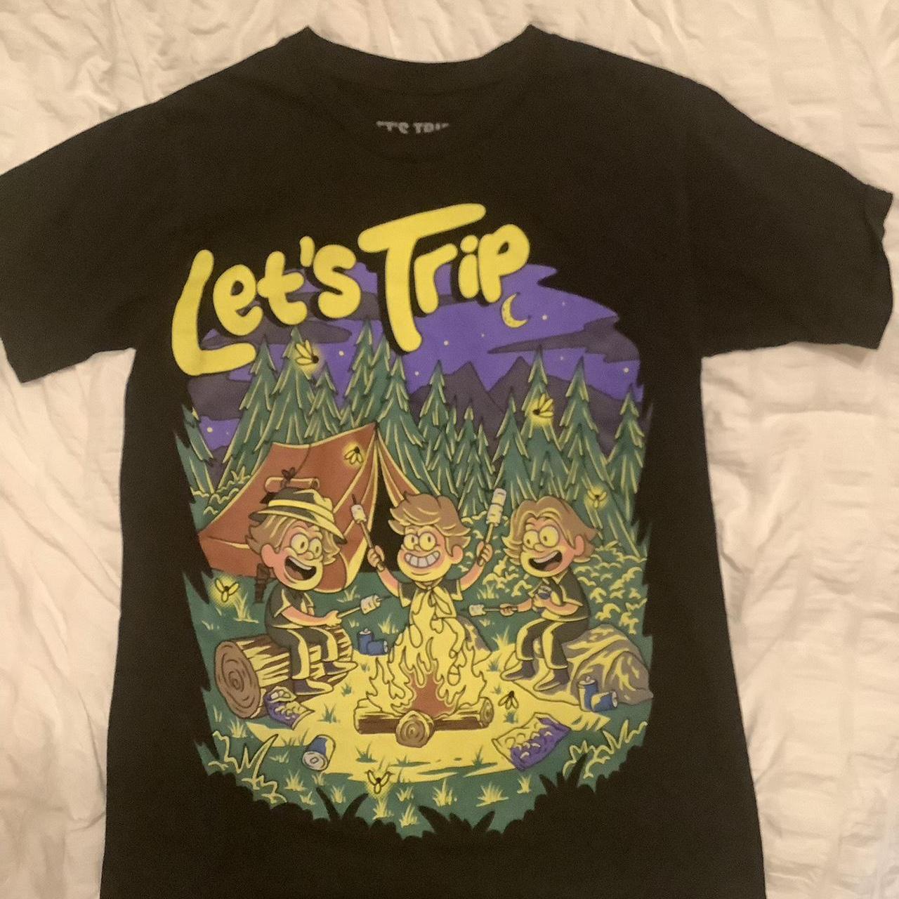 Sturniolos triplets campsite merch Let's Trip black... Depop